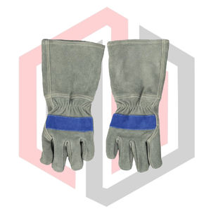 Welding <b>Gloves</b> Leather Flame Retardant <b>Waterproof</b> Breathable Heat Resistant Flexible Firefighting Safety <b>Gloves</b> Knit Wrist Cuff - Product Image 5