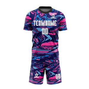 Nuevo Uniforme de Fútbol de Manga Corta Sublimado, 100% Poliéster Elástico, Diseño Personalizado, para Hombre, Todas las Temporadas - Product Image 3