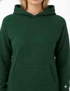 เสื้อฮู้ดสวมหัวสีทึบของผู้หญิงผ้าฝ้าย100% ระบายอากาศได้ดีพิมพ์โลโก้ได้ตามต้องการสำหรับฤดูใบไม้ร่วง - Product Image 2