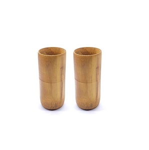 Verre en bois naturel pour bière eau dessus de table en bois naturel couleur verre pour la maison restaurant hôtel - Product Image 1