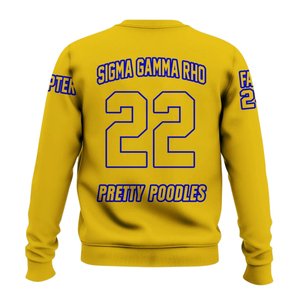 Sweat-shirt à col rond bleu et or Sigma Gamma Rho 1922, vêtements grecs, polaire de qualité supérieure, pull pour femme, cadeau d'hiver, style - Product Image 2