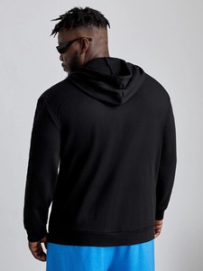 Custom Oversized Hoodies Hombres Algodón Fleece Blank Pullover Hoodie Impresión digital Streetwear Sudadera OEM al por mayor bajo precio - Product Image 3