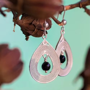 High Quality <b>Handmade</b> Silver Filigree Silver Plated Women's Stud <b>Earrings</b> with Glittering Shine Indian Supplier Fashion - Product Image 1