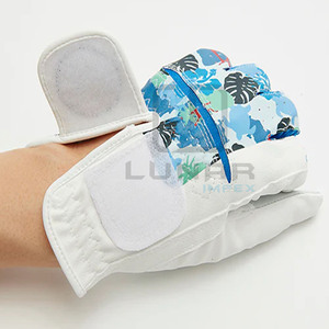 Fleurs Couleurs Chaudes Conception Sublimée Sur Cabretta Gants De Golf En Cuir Pour Femmes Gaucher En Cuir Souple Flexible Gants De Golf - Product Image 6