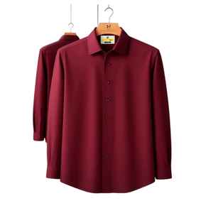 2025 venta al por mayor de moda satén 100% algodón ecológico Color sólido cuello vuelto manga larga hombres Formal Oficina Casual camisas - Product Image 5