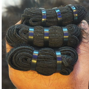 ผมต่ออินเดียแท้แบบเรมี่ ไม่ผ่านการแปรรูป แบบธรรมชาติ ลอนตรง หยิก สำหรับต่อผมแบบมัด ขายส่ง - Product Image 3