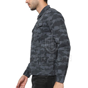 Vente en gros de haute qualité 100% coton avec logo personnalisé à séchage rapide veste en jean pour hommes respirant à manches longues pour l'hiver en extérieur - Product Image 2
