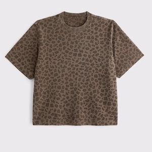 OEM-Custom Logo Street Boxy <b>Cropped</b> <b>T</b>-<b>Shirt</b> High Quality 100% Cotton Crew Neck Regular Sleeve Unisex Summer Slim <b>Fit</b> Quick Dry - Product Image 6