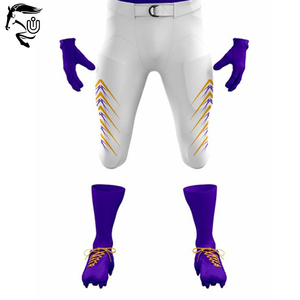 Uniformes de football américain en polyester 100% personnalisés pour adultes, clubs de jeunes, ensembles de pantalons en jersey entièrement assortis, courts pour une utilisation sportive - Product Image 2