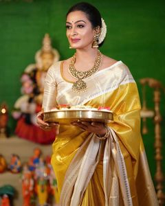 Nouveau 2024 Dernier Designer Outfit Meilleur Banarsi Handloom Soie Saree Blouse Avec Tissage Travail Femme Mode Exportateur Et Fournisseur - Product Image 4