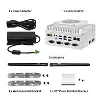 Mini PC CWWK U12 sin ventilador i3 i5 i7 J6412 8265U 2 x Gigabit LAN 4 x RS232/RS485/RS422 COM GPIO USB3.2 Ordenador industrial para carril DIN