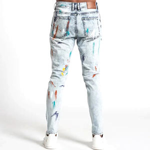 Pantalons Jeans Hip Hop de Haute Qualité pour Hommes de Designer de Vêtements Bleus - Product Image 1