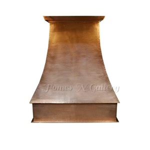 Haute qualité nouveauté conception à la main martelé vieilli cuivre finition mural cheminée cheminée hotte auvent cheminée - Product Image 5