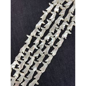 Perles en forme de Teckel pour la fabrication de bijoux - Bleu Rose Blanc - Product Image 1