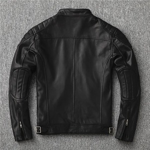 Producto de invierno de moda de alta calidad, chaqueta de cuero para hombre, chaqueta de motocicleta, chaquetas de cuero originales personalizadas - Product Image 3