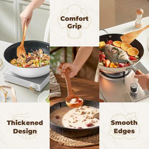Ensemble de couverts en bois best-seller, manches longues, résistant à la chaleur, texture antiadhésive, design moderne, écologique, pour servir les aliments, en vrac - Product Image 2