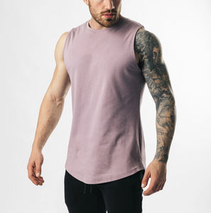 Chemises en coton avec logo personnalisé, vêtements de Fitness pour hommes, débardeur musculaire, sans manches, équipement de Gym, 2022 - Product Image 1