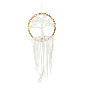 Tissu de couleur blanche macramé tenture murale décoration de la maison à la main attrape-rêves nouvel ornement artisanat variété différente décoration murale - Product Image 6