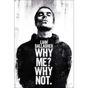 Liam Gallagher Style Moderne 'Why Me?' Pourquoi pas ? Affiche en papier pour murale - Product Image 1
