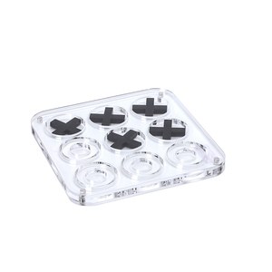 Nuevo diseño Lucite Tic Tac Toe Set Caja de exhibición de acrílico <span class=keywords><strong>Xo</strong></span> Juego Tablero de juego de ajedrez con piezas de ajedrez - Product Image 2