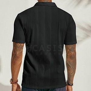 Polos de punto de calidad superior para hombre, polos ajustados para hombre, polos transpirables de punto al por mayor - Product Image 2
