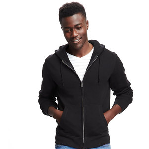 Sudadera con capucha clásica de algodón 100% pesado para hombre al por mayor, con cremallera completa, bordado personalizado, estampado en relieve, OEM, invierno - Product Image 1