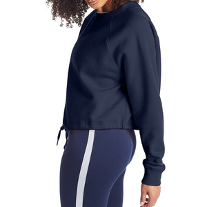 Wholesale Women Sweatshirts Cotton Polyester Blend Loose Fit Long Sleeve Casual <b>Tops</b> Front Customizable for Streetwear Fashion - Product Image 6