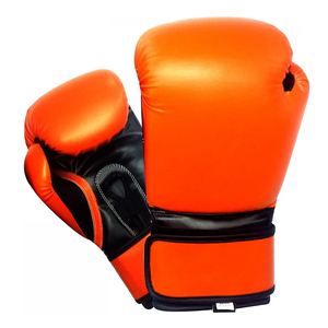 Gants d'entraînement de boxe et de MMA en cuir de vachette professionnel avec logo personnalisé OEM Gants en PU de haute qualité de 8oz en cuir de vachette doré - Product Image 3