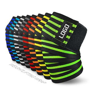 Néoprène d'haltérophilie de haute qualité unisexe avec logo personnalisé enveloppes de genou d'haltérophilie de couleur personnalisée pour une utilisation sécuritaire de remise en forme - Product Image 3