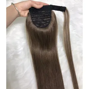 Best Quality Ponytail 6.0 Color Human Hair Natural Straight For Black Women From Vietnam
