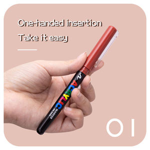 光娜12色亚克力肤色笔套装塑料画笔，用于绘画和素描 - Product Image 5