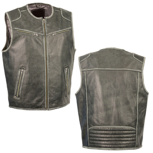 Chaleco de cuero ligero para hombre hecho a medida de la mejor fabricación ajuste cómodo a prueba de viento transpirable precio de fábrica para el invierno - Product Image 5