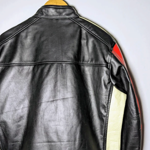 Men's Red & Black Racing Genuine Cowhide Leather Racing Motorbike Jacket CE Armours Protections Motorcycle Jacket For Men - Product Image 5