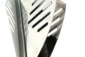 ที่ใส่ผ้าเช็ดปากสแตนเลสระดับพรีเมียม ดีไซน์สามเหลี่ยมทันสมัย โครงสร้างแข็งแรง ฐานมั่นคง เหมาะสำหรับบาร์ คาเฟ่ ร้านอาหาร - Product Image 2