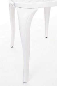 Chaise de salle à manger style vintage en aluminium moulé, meubles d'intérieur de maison bon marché, finition blanche pour salon et chambre à coucher - Product Image 5