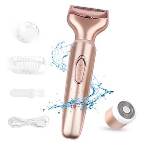 Afeitadora Eléctrica Portátil para Mujer 2 en 1, Húmeda y Seca, con Doble Cuchilla para Cara, Brazos, Piernas, Axilas y Línea del Bikini, Resistente al Agua - Product Image 2