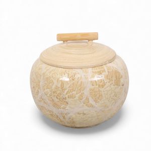 Pot en laque fait à la main, style bohème, pot de rangement multifonction, récipient décoratif pour la maison, la cuisine, la table et la salle de bain, Vietnam - Product Image 1