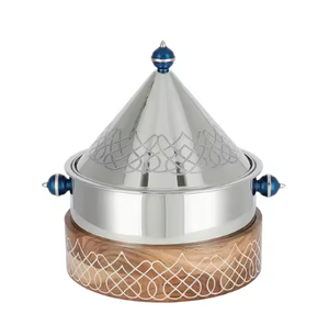 Cazuela de alta demanda de tendencia 2025 chapada en plata, ollas calientes de comida para servir, cazuela de Metal con tapa y perilla única - Product Image 1