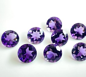 Améthyste violette naturelle, taille ronde, 7 mm, facettée - Améthyste en vrac, qualité supérieure - Product Image 4