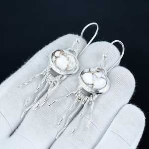 Pendientes de Jaspe Caballo Salvaje, Plata de Ley 925, Piedra Preciosa, Hechos a Mano, Hermosos Pendientes, Regalos de Compromiso para Ella - Product Image 3
