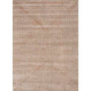 Cera Classic Striped Viscose Hand Tufted <b>Rug</b> Grey Black 10mm <b>Thickness</b> for Living Hallway Rectangle Jacquard Design-Tnq-50068 - Product Image 1