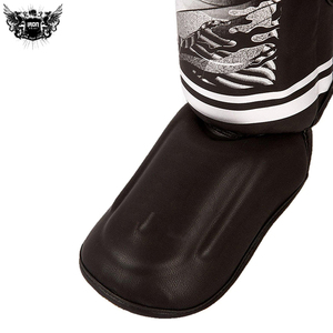 2023 Custom Made Shin Guard for Men Women High Quality <b>Leather</b> Your Own Design Logo Protection Function IRON <b>PUNCH</b> INDUSTRIES - Product Image 2