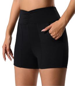 Shorts Deportivos de Yoga para Mujer, Personalizados, Elásticos, Transpirables, Sin Costuras, de Secado Rápido, Antiarrugas, Resistentes al Viento, de Poliéster - Product Image 2