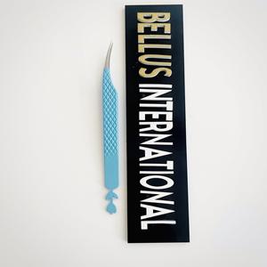 Pinzas de pestañas con punta de fibra de diseño floral, pinzas finas y rectas para botas delgadas, herramienta de extensión de pestañas de acero japonés con logotipo personalizado - Product Image 6