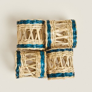 Ensemble d'anneaux de serviette en herbe de mer, décoration de table de mariage, prix le plus bas, anneaux de serviette en tissu d'herbe de mer - Product Image 5