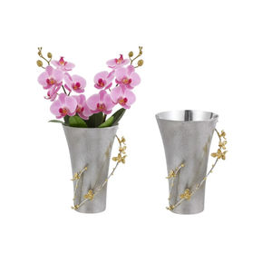 Jarrón de Mesa de Diseño de Lujo, Elegante Jarrón de Metal para Flores con Rama de Bronce y Flores de Esmalte Blanco, Decoración para el Hogar, Regalo a Bajo Precio - Product Image 4