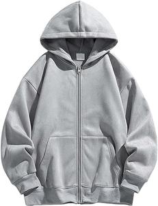 OEM ODM sweat à capuche personnalisé unisexe 100% coton 420gsm sweat à capuche surdimensionné de grande taille à fermeture éclair pour hommes logo personnalisé unisexe confortable - Product Image 1