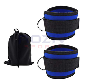 Sangle de cheville en néoprène de haute qualité pour machine à câbles, double anneau en D, respirante, réglable, écologique, unisexe, vente en gros - Product Image 2