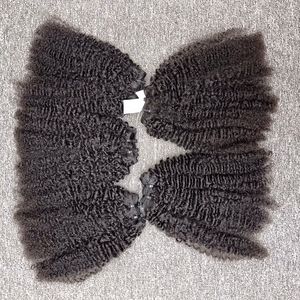 Meilleure vente Extensions de cheveux humains crépus bouclés Texture personnalisée Soft Frontal Bundle Couleur naturelle pour femme - Product Image 2