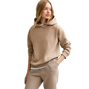 Pull-over d'hiver coupe oversize pour femme, en molleton de coton de haute qualité, coupe-vent, avec capuche et doublure unie, style streetwear – Meilleure vente - Product Image 1